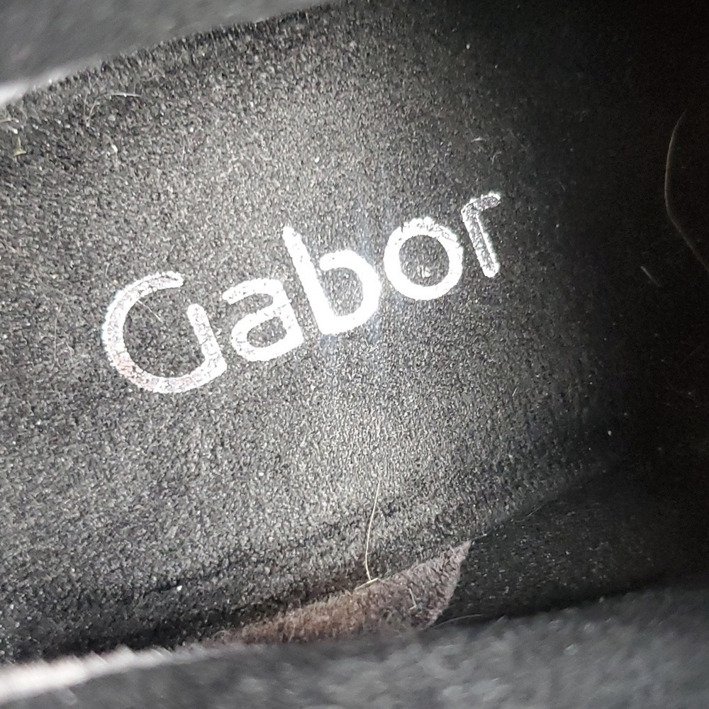 Gabor Black Leather Silver Ball Chain Ankle Booties 7.5 UK/ 10 US - Picture 12 of 13